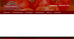 Desktop Screenshot of foodservicespecialties.com
